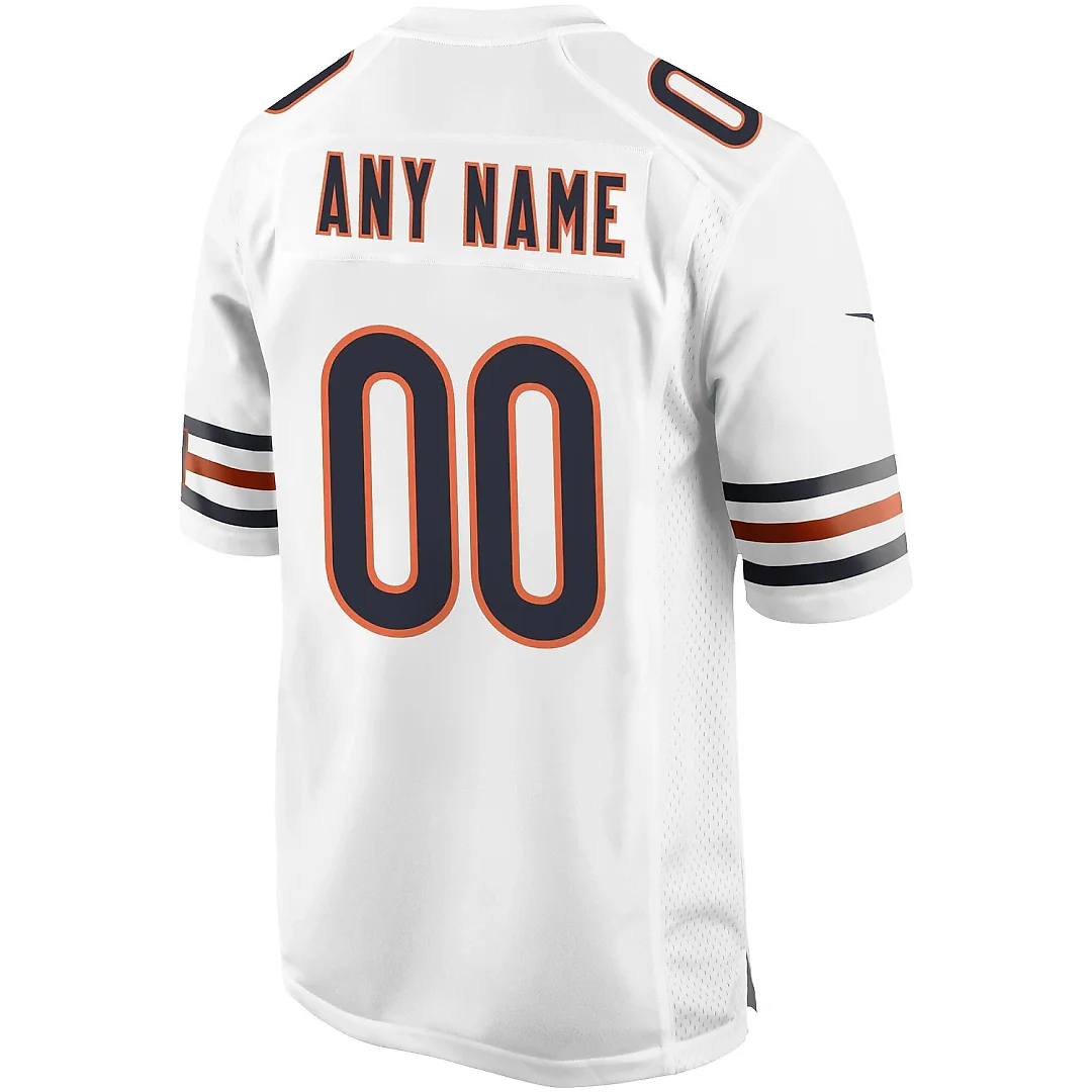 Zennovawear Men's Chicago Bears White Custom Game Jersey
