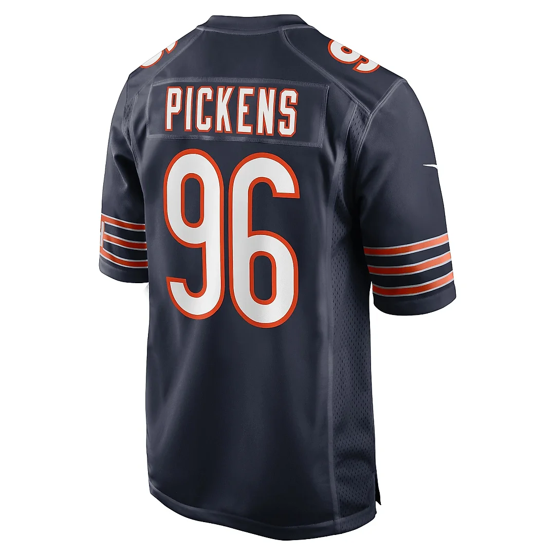 Zennovawear Men's Chicago Bears Zacch Pickens Navy Team Game Jersey