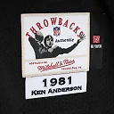 Zennovawear Men's Cincinnati Bengals 1981 Ken Anderson Mitchell & Ness Black Throwback Retired Player Jersey