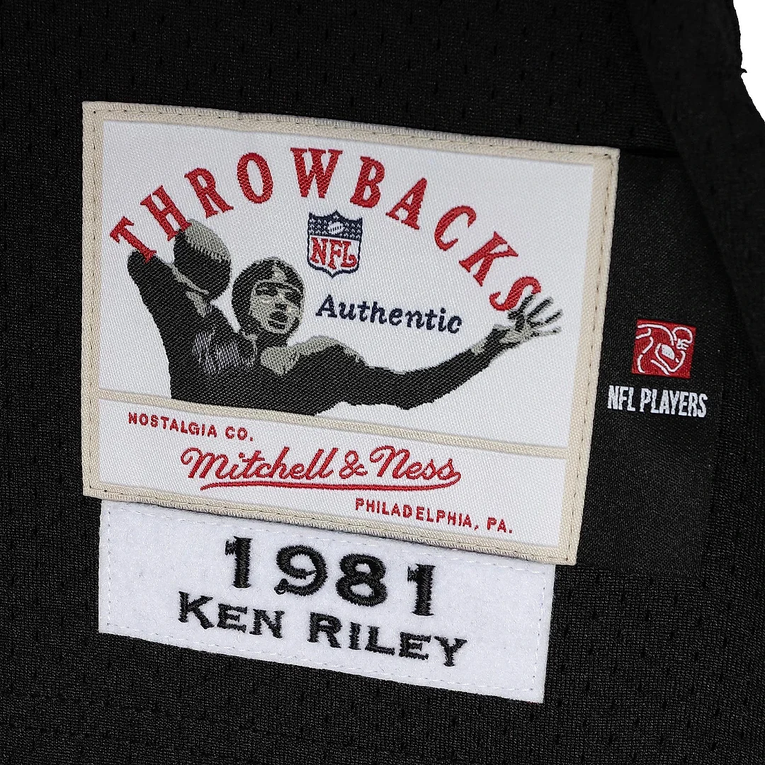 Zennovawear Men's Cincinnati Bengals 1981 Ken Riley Mitchell & Ness Black Throwback Retired Player Jersey