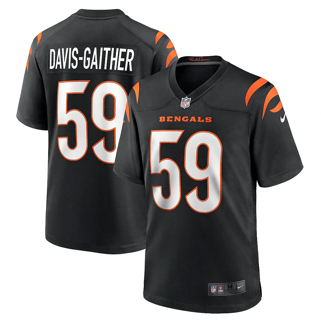 Zennovawear Men's Cincinnati Bengals Akeem Davis-Gaither Black Game Player Jersey