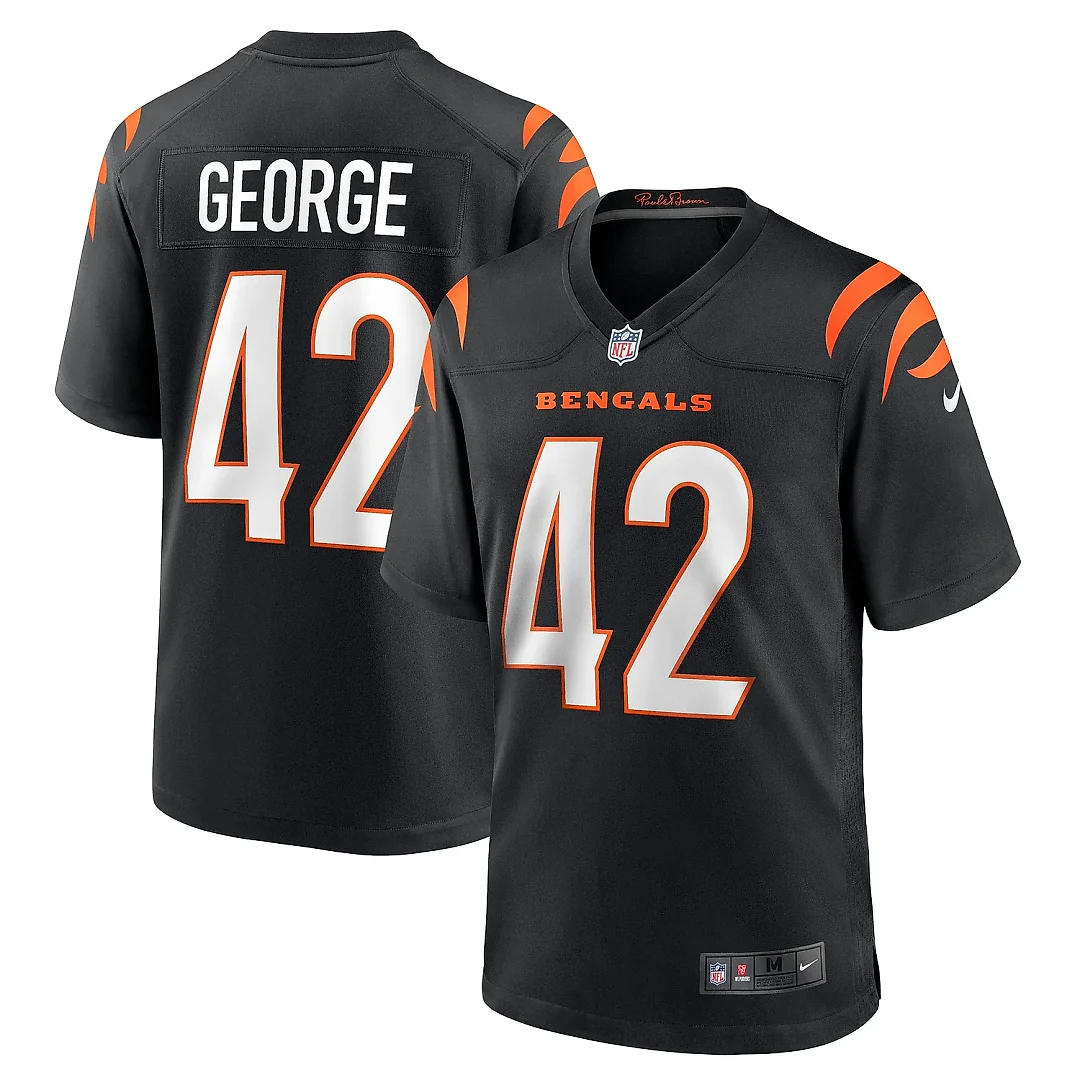Zennovawear Men's Cincinnati Bengals Allan George Black Game Player Jersey