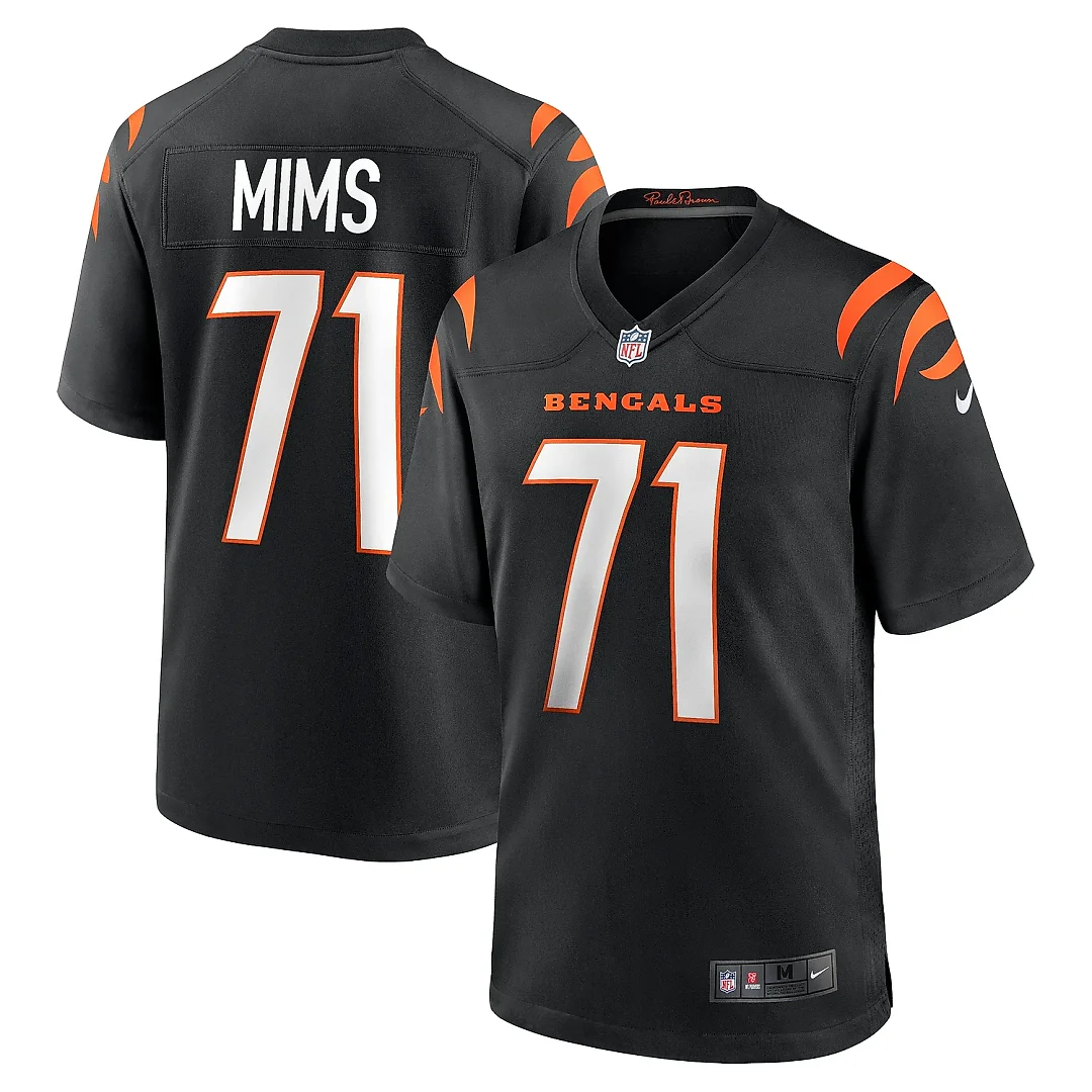 Zennovawear Men's Cincinnati Bengals Amarius Mims Black Player Game Jersey