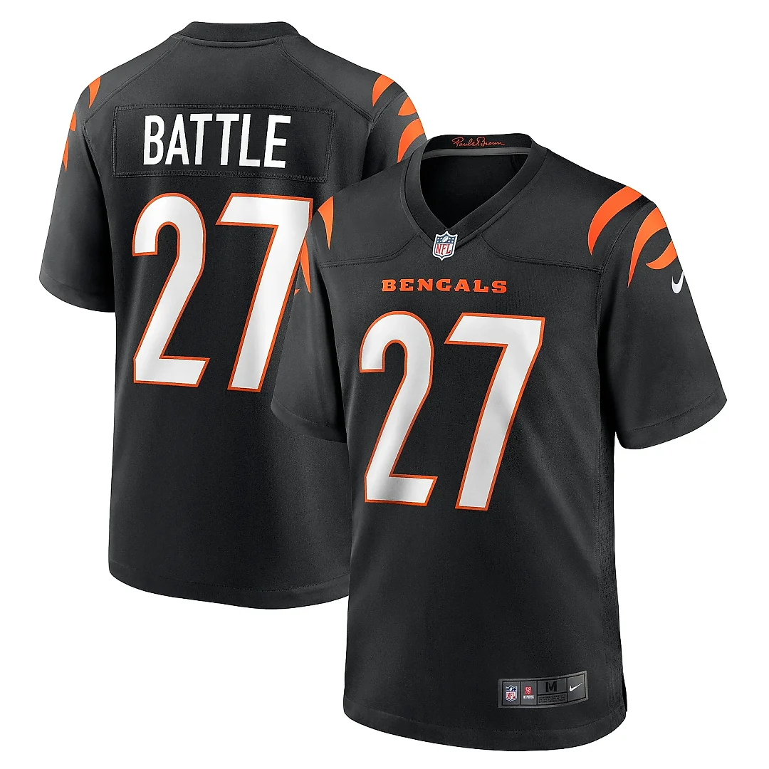 Zennovawear Men's Cincinnati Bengals Battle Black Team Game Jersey