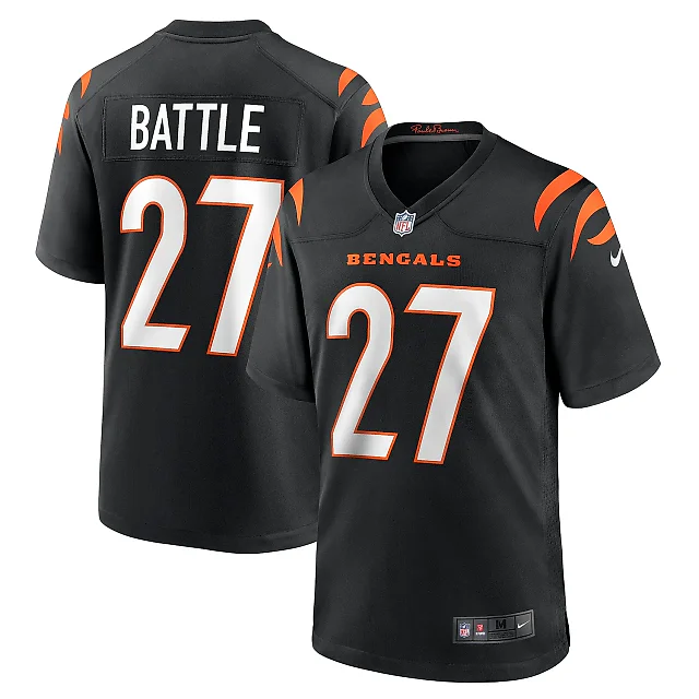 Zennovawear Men's Cincinnati Bengals Battle Black Team Game Jersey