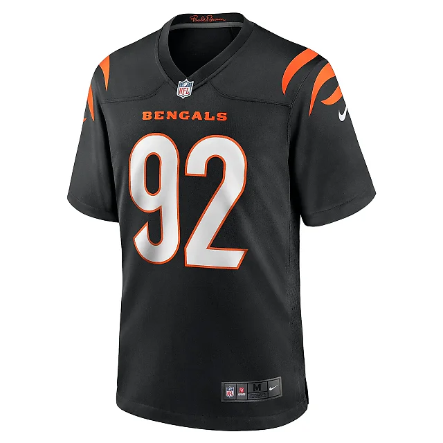 Zennovawear Men's Cincinnati Bengals B.J. Hill Black Game Jersey