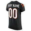 Zennovawear Men's Cincinnati Bengals Black Vapor Elite Custom Jersey