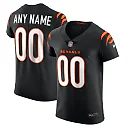Zennovawear Men's Cincinnati Bengals Black Vapor Elite Custom Jersey