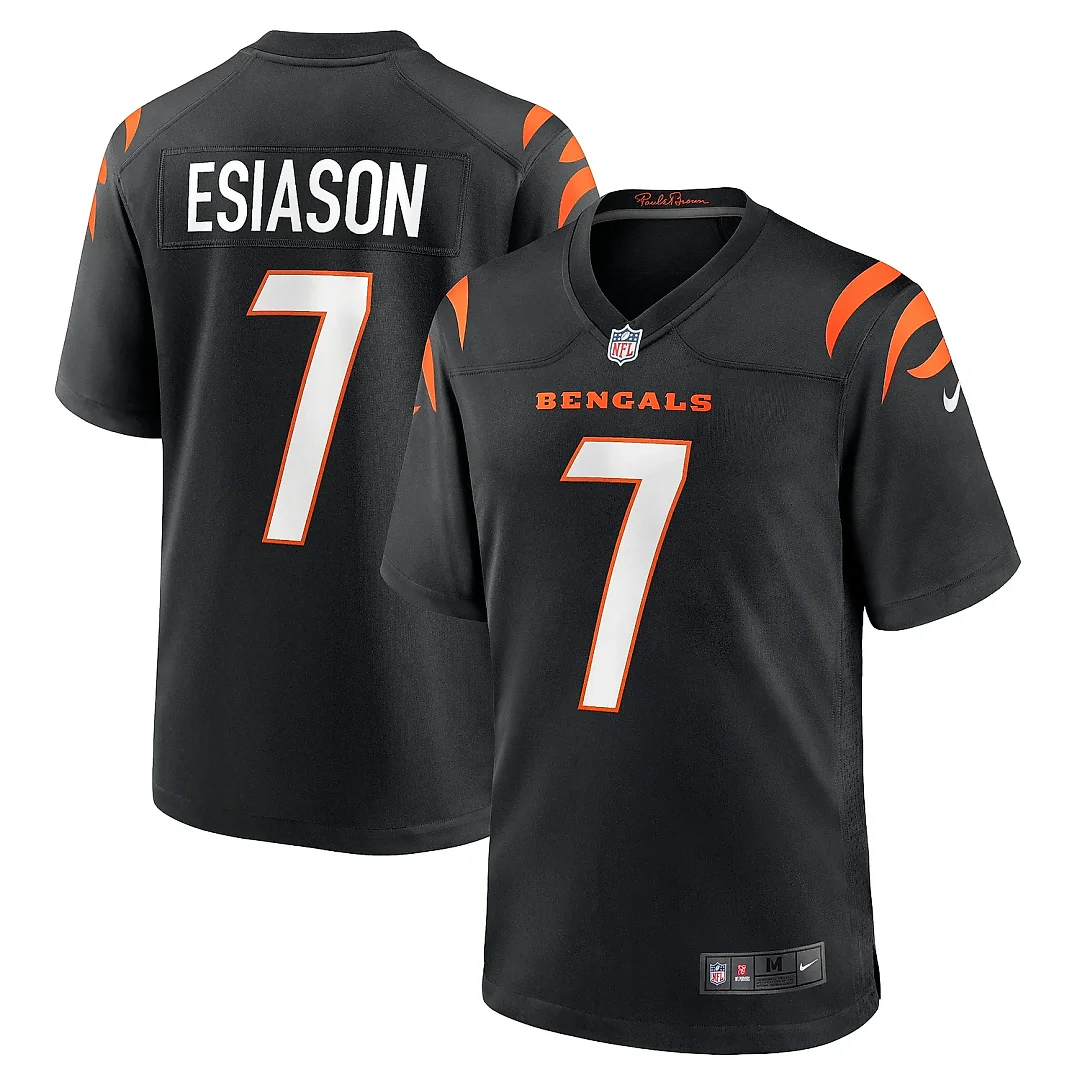 Zennovawear Men's Cincinnati Bengals Boomer Esiason Black Retired Player Jersey