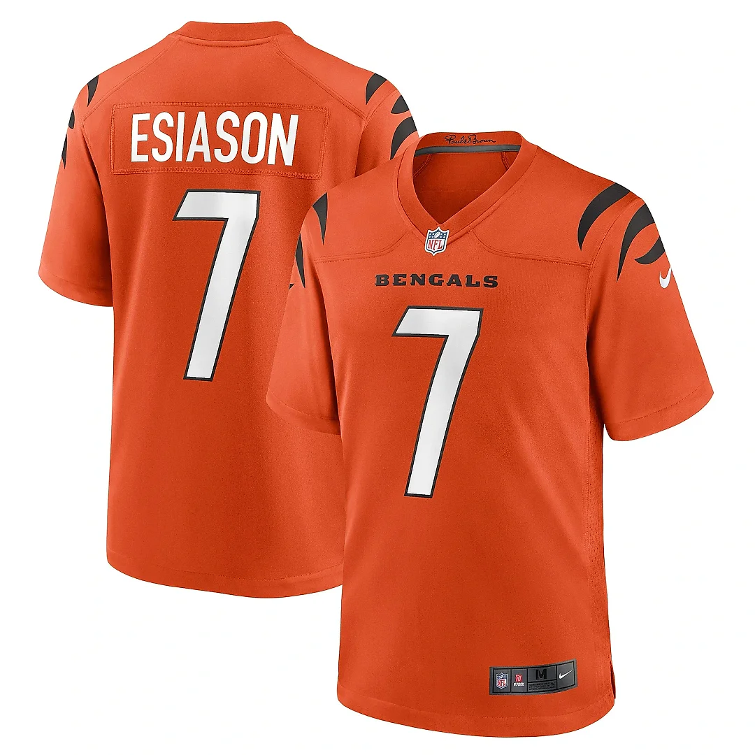 Zennovawear Men's Cincinnati Bengals Boomer Esiason Orange Retired Player Alternate Game Jersey