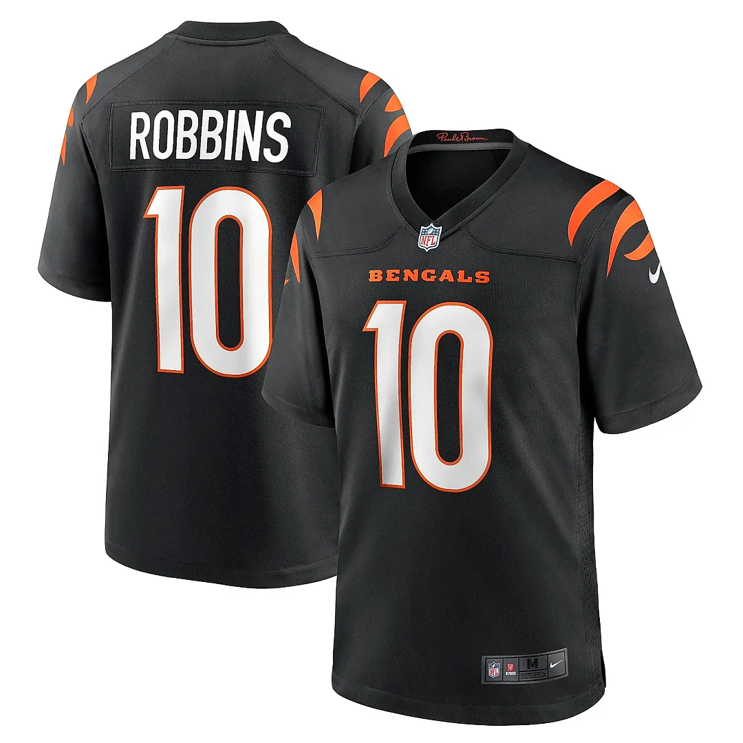 Zennovawear Men's Cincinnati Bengals Brad Robbins Black Team Game Jersey
