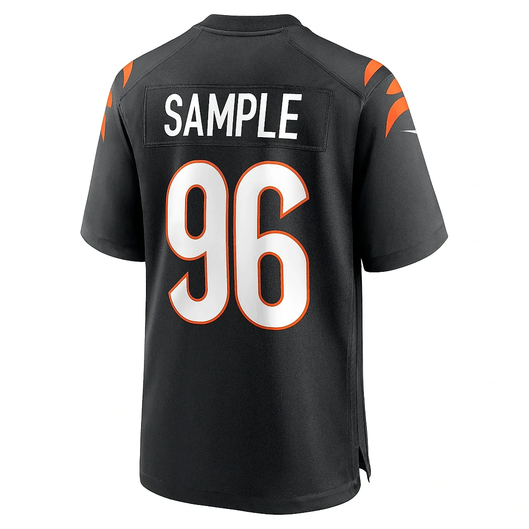 Zennovawear Men's Cincinnati Bengals Cam Sample Black Game Jersey