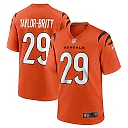 Zennovawear Men's Cincinnati Bengals Cam Taylor-Britt Orange Alternate Game Jersey