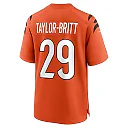 Zennovawear Men's Cincinnati Bengals Cam Taylor-Britt Orange Alternate Game Jersey