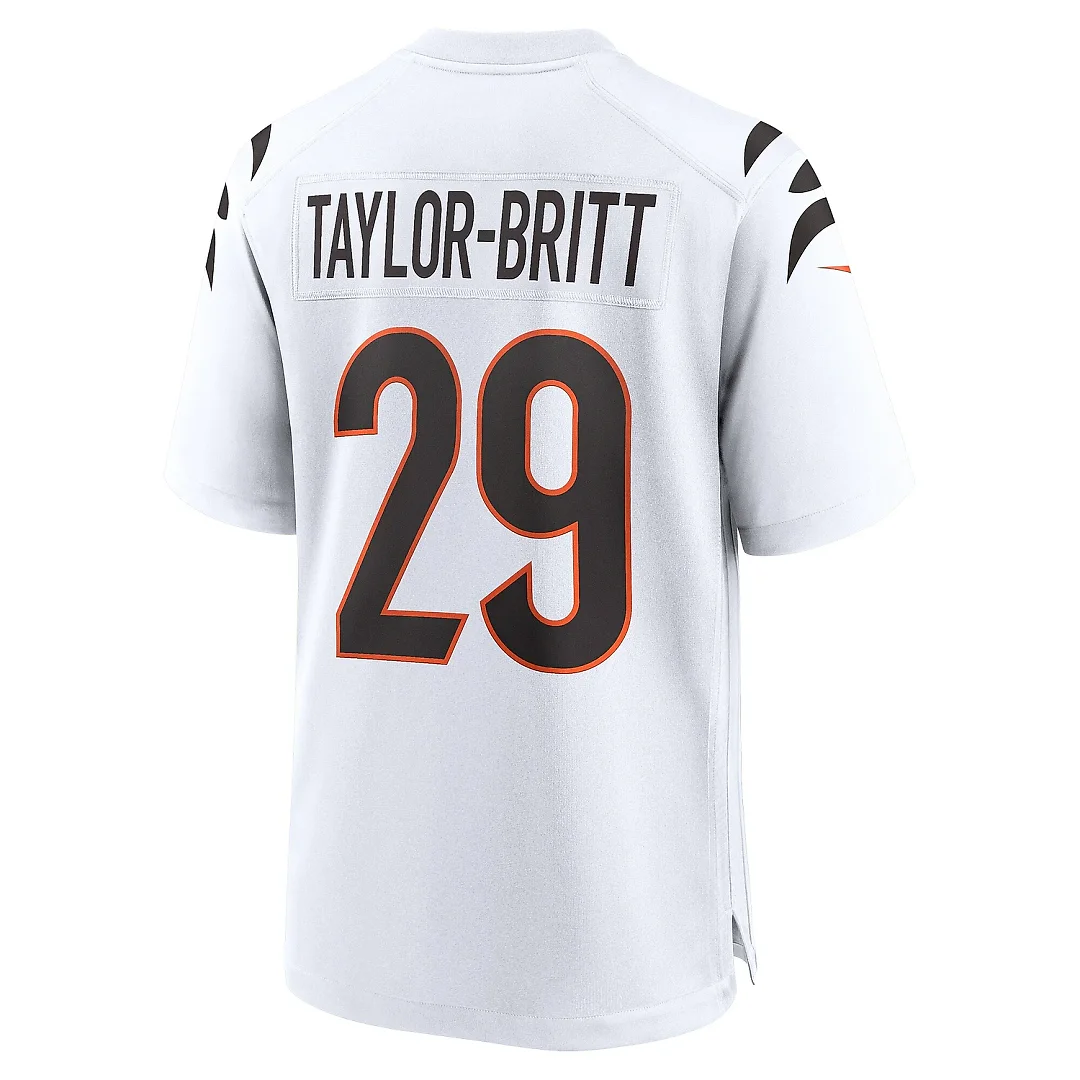Zennovawear Men's Cincinnati Bengals Cam Taylor-Britt White Game Jersey