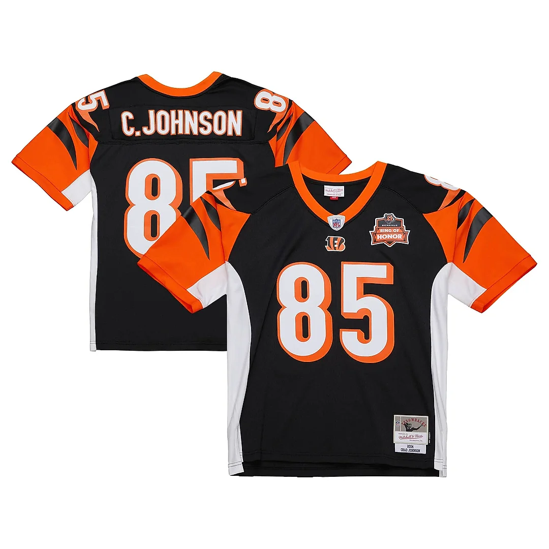 Zennovawear Men's Cincinnati Bengals Chad Johnson Mitchell & Ness Black 2004 Legacy Jersey