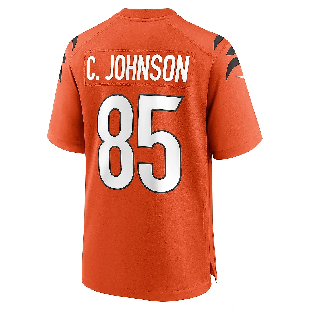 Zennovawear Men's Cincinnati Bengals Chad Johnson Orange Retired Player Alternate Game Jersey