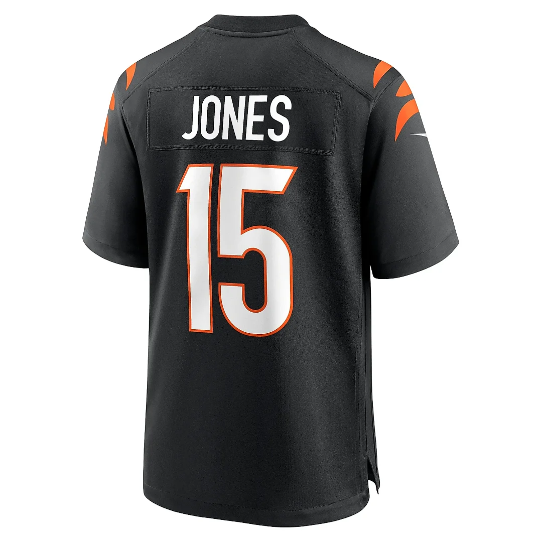 Zennovawear Men's Cincinnati Bengals Charlie Jones Black Team Game Jersey