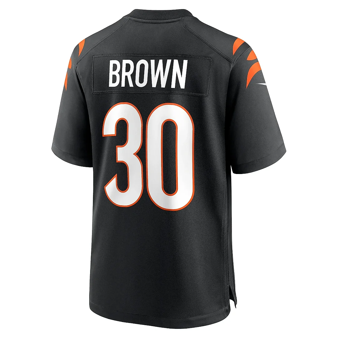 Zennovawear Men's Cincinnati Bengals Chase Brown Black Team Game Jersey