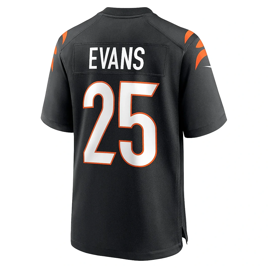 Zennovawear Men's Cincinnati Bengals Chris Evans Black Game Jersey