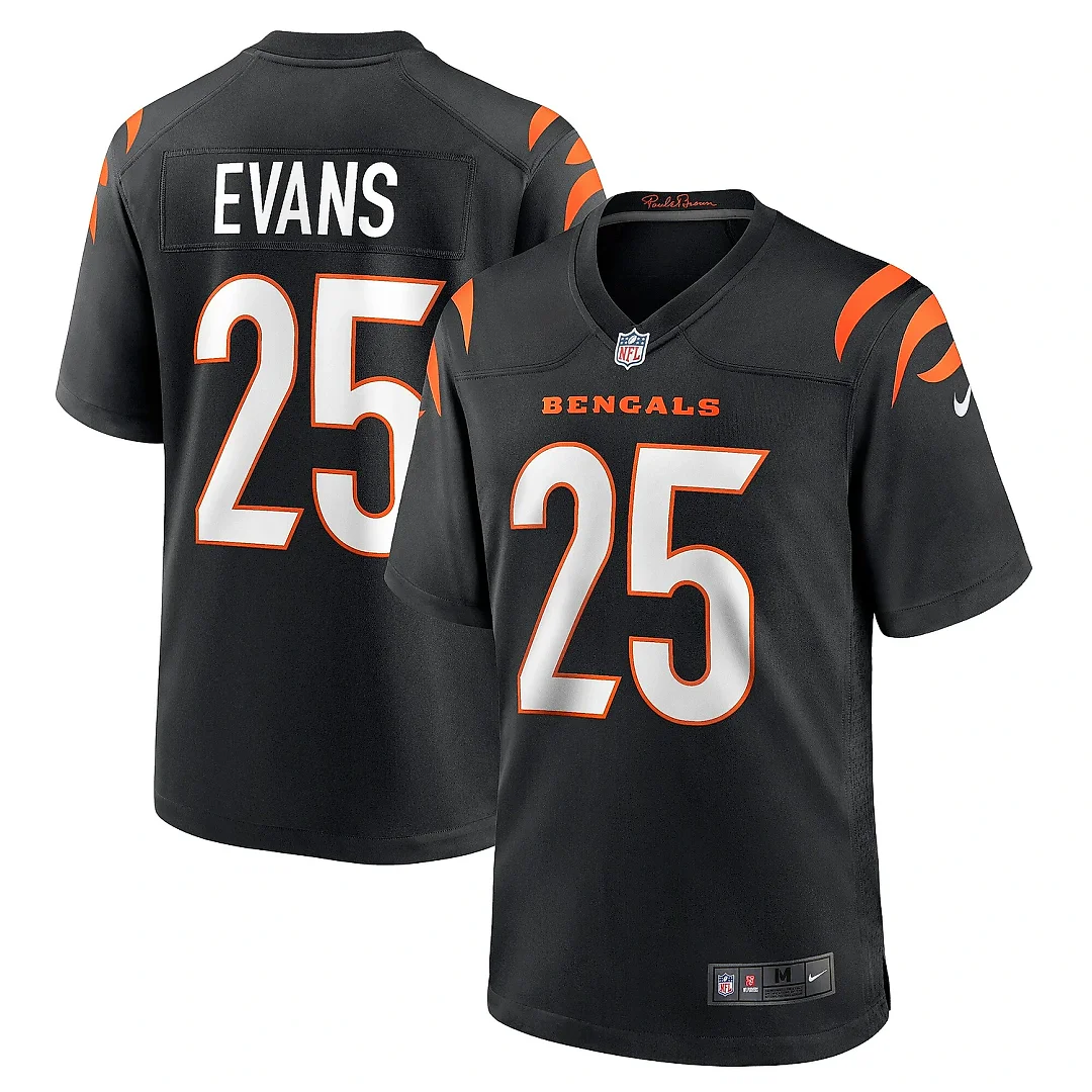Zennovawear Men's Cincinnati Bengals Chris Evans Black Game Jersey