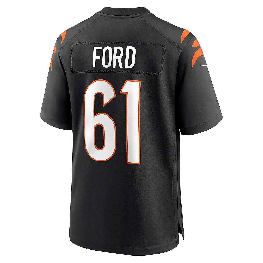 Zennovawear Men's Cincinnati Bengals Cody Ford Black Game Jersey