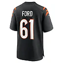 Zennovawear Men's Cincinnati Bengals Cody Ford Black Game Jersey
