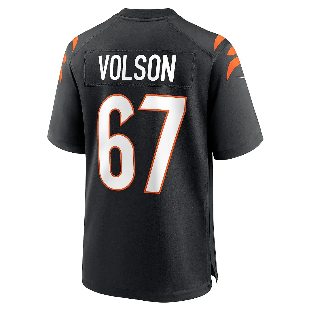 Zennovawear Men's Cincinnati Bengals Cordell Volson Black Game Player Jersey