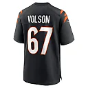 Zennovawear Men's Cincinnati Bengals Cordell Volson Black Game Player Jersey