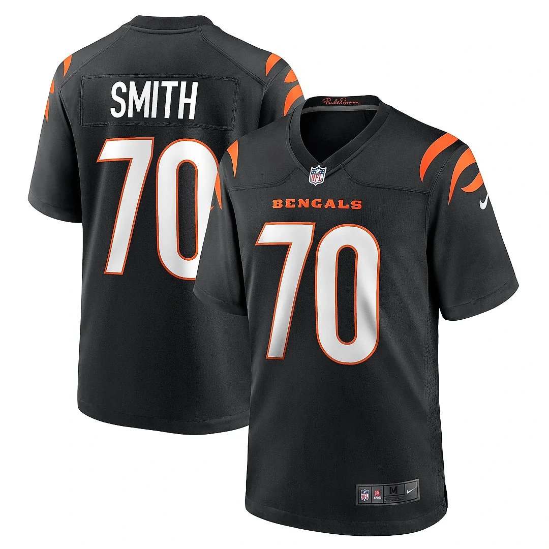 Zennovawear Men's Cincinnati Bengals D'Ante Smith Black Game Jersey