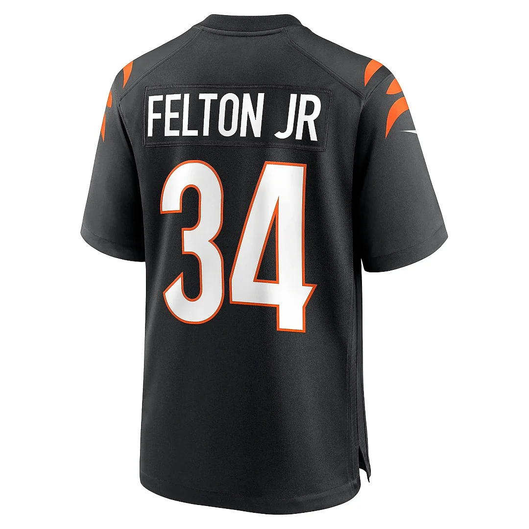 Zennovawear Men's Cincinnati Bengals Demetric Felton Jr. Black Team Game Jersey