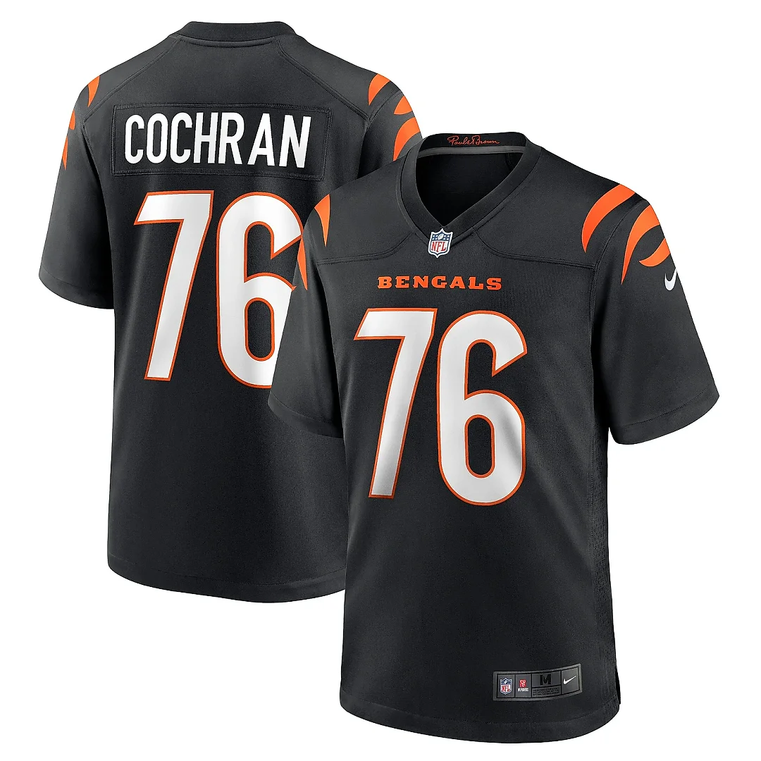 Zennovawear Men's Cincinnati Bengals Devin Cochran Black Game Player Jersey