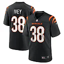 Zennovawear Men's Cincinnati Bengals DJ Ivey Black Team Game Jersey
