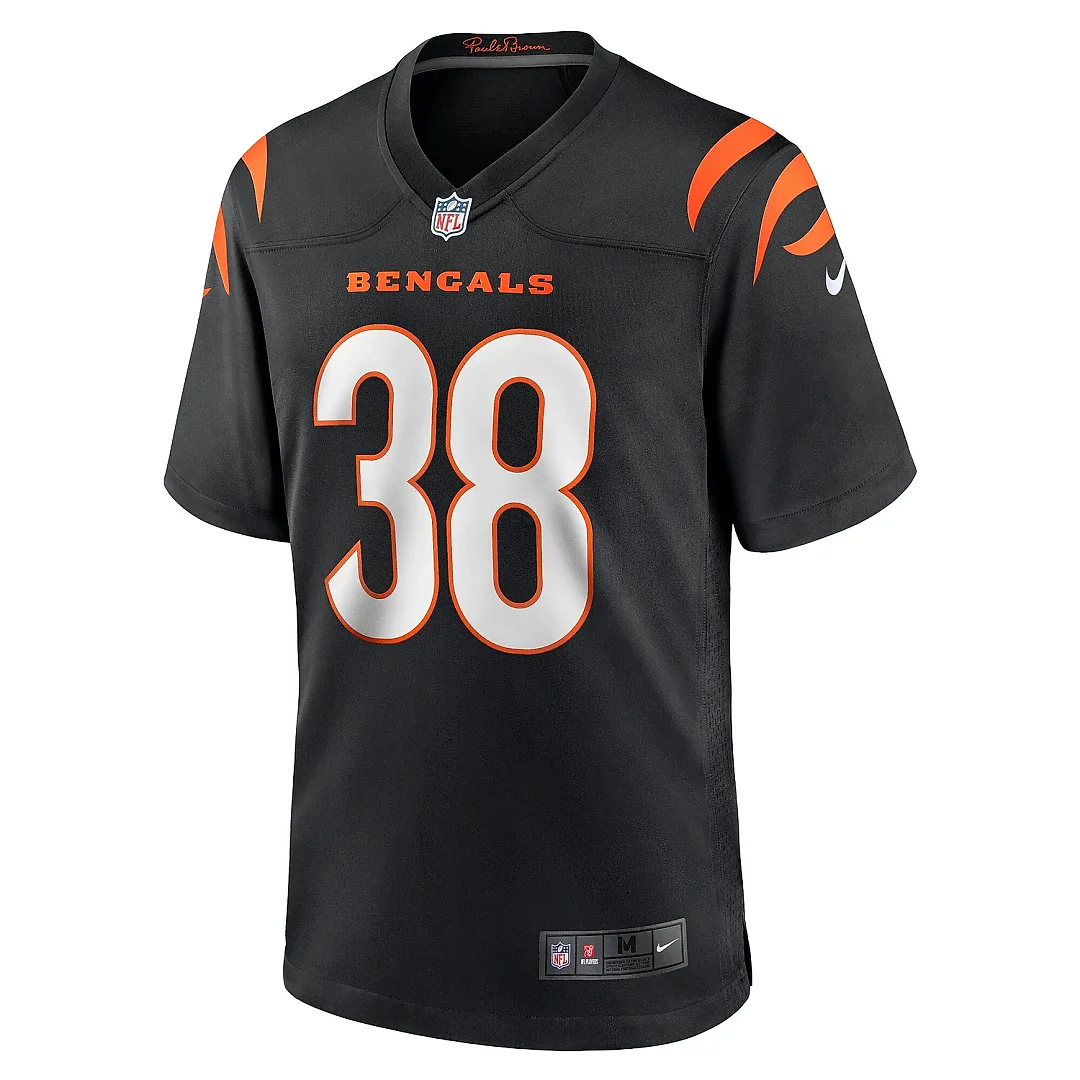 Zennovawear Men's Cincinnati Bengals DJ Ivey Black Team Game Jersey