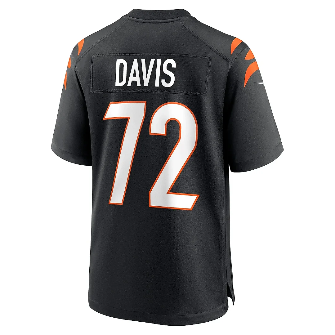 Zennovawear Men's Cincinnati Bengals Domenique Davis Black Game Player Jersey