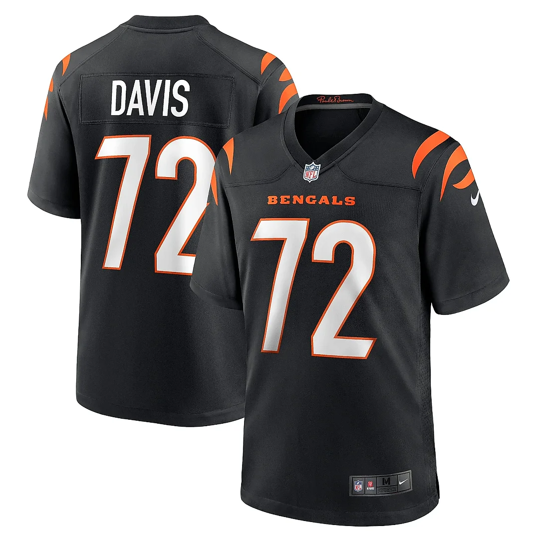 Zennovawear Men's Cincinnati Bengals Domenique Davis Black Game Player Jersey