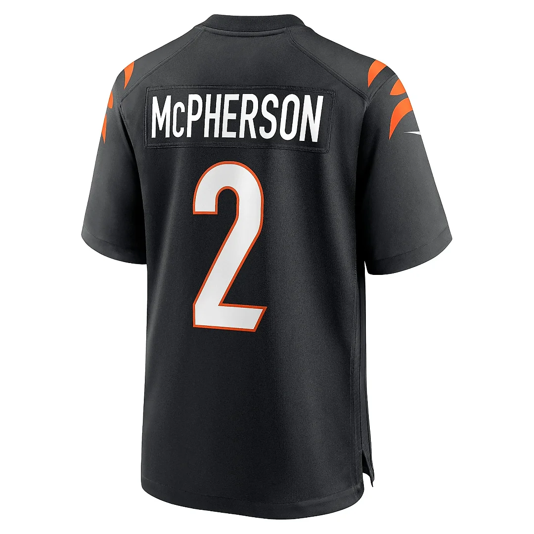 Zennovawear Men's Cincinnati Bengals Evan McPherson Black Game Jersey