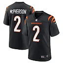 Zennovawear Men's Cincinnati Bengals Evan McPherson Black Game Jersey