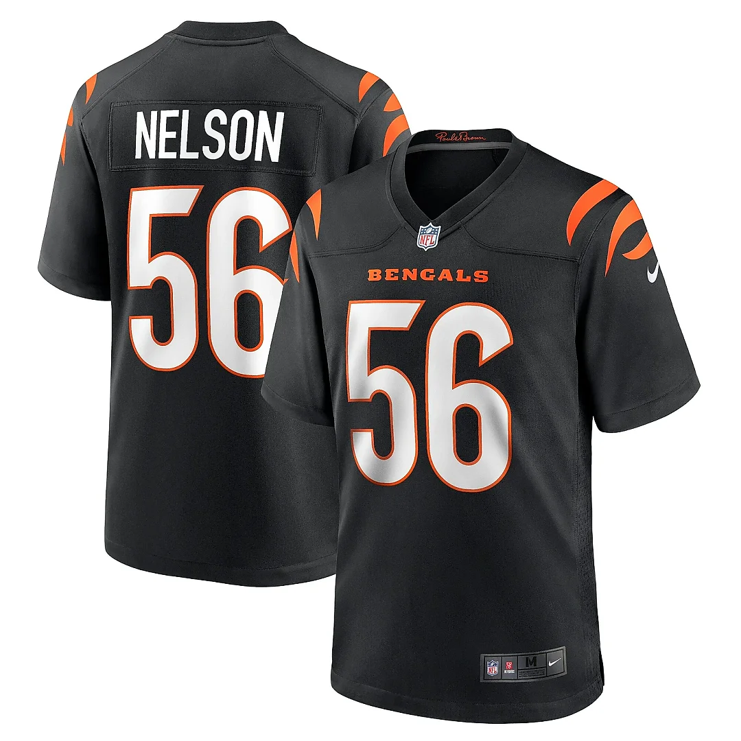Zennovawear Men's Cincinnati Bengals Garrett Nelson Black Game Jersey