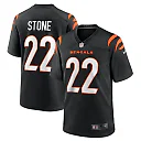 Zennovawear Men's Cincinnati Bengals Geno Stone Black Game Jersey