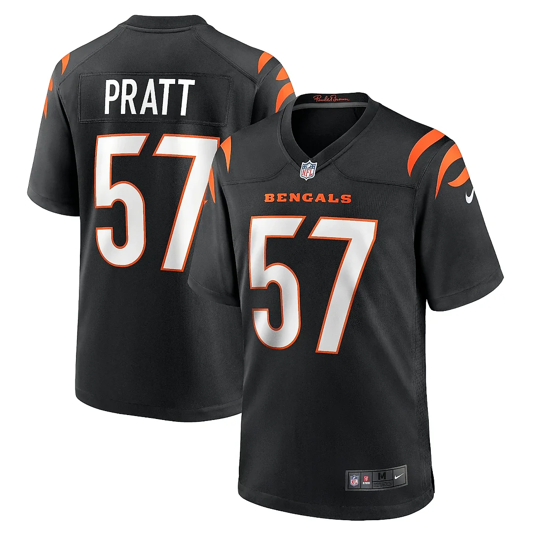 Zennovawear Men's Cincinnati Bengals Germaine Pratt Black Game Jersey
