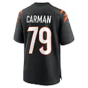Zennovawear Men's Cincinnati Bengals Jackson Carman Black Game Jersey