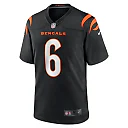 Zennovawear Men's Cincinnati Bengals Jake Browning Black Game Jersey