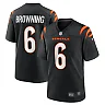 Zennovawear Men's Cincinnati Bengals Jake Browning Black Game Jersey
