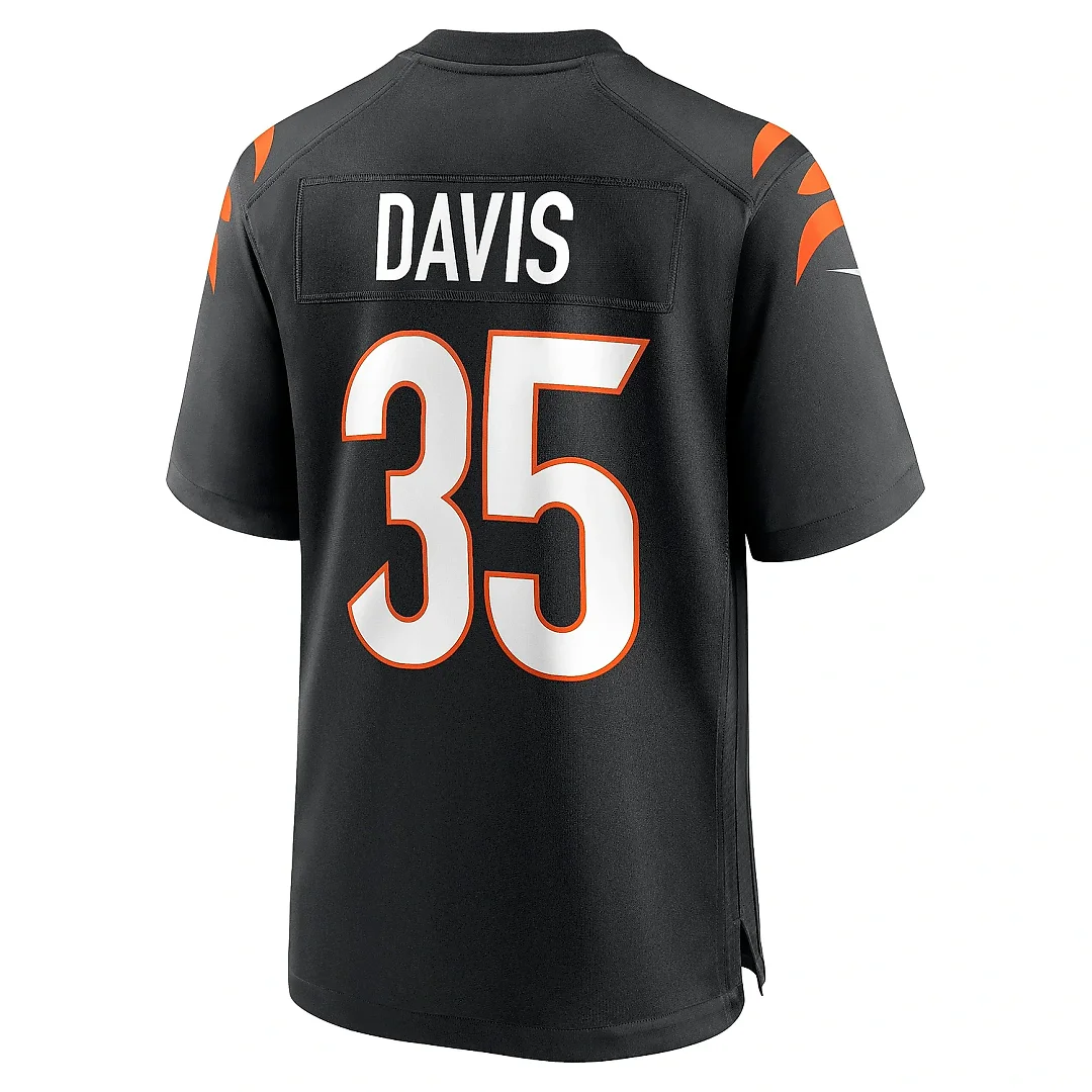 Zennovawear Men's Cincinnati Bengals Jalen Davis Black Game Player Jersey