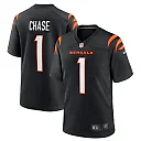 Zennovawear Men's Cincinnati Bengals Ja'Marr Chase Black Game Jersey