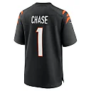 Zennovawear Men's Cincinnati Bengals Ja'Marr Chase Black Game Jersey