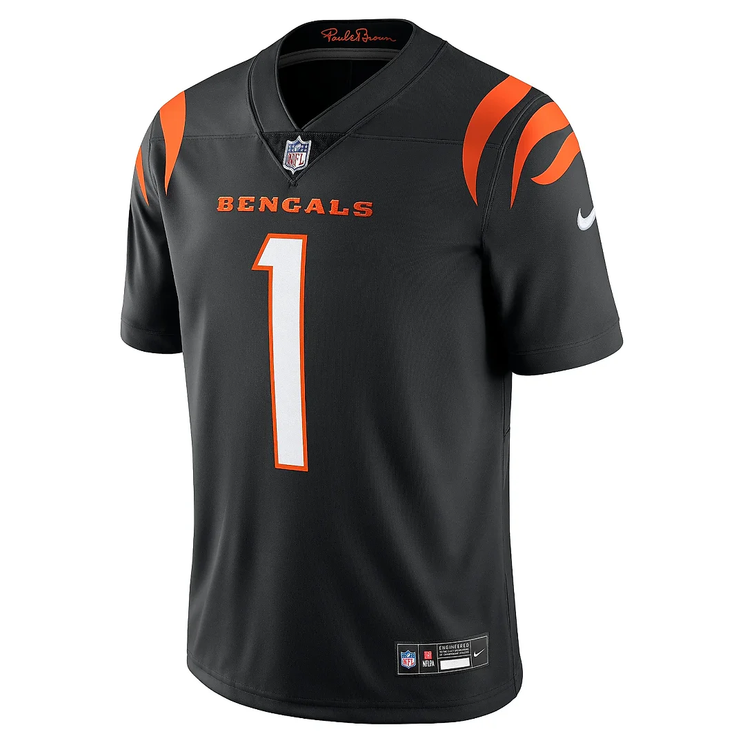 Zennovawear Men's Cincinnati Bengals Ja'Marr Chase Black Vapor Untouchable Limited Jersey