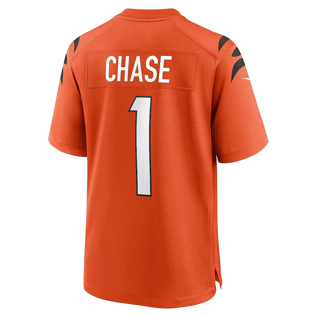 Zennovawear Men's Cincinnati Bengals Ja'Marr Chase Orange Game Jersey