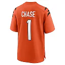 Zennovawear Men's Cincinnati Bengals Ja'Marr Chase Orange Game Jersey
